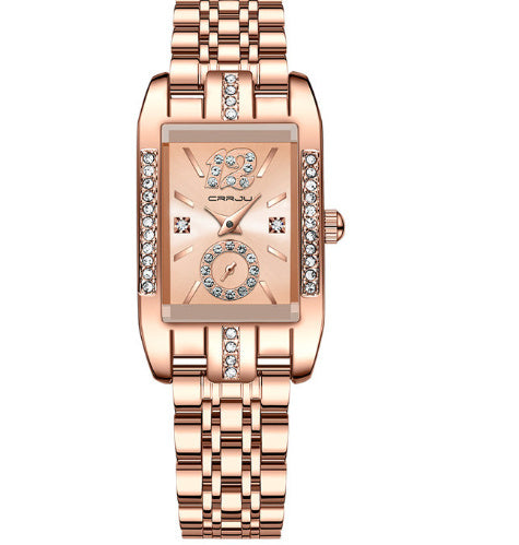 Stainless Steel Simple Square Business Fashion Watch