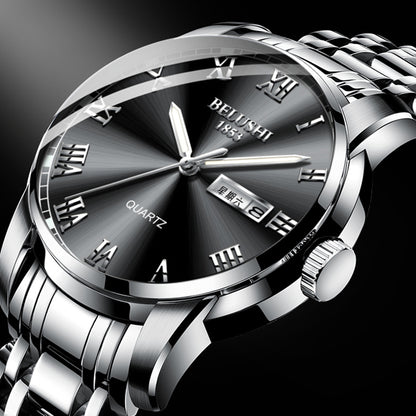 Men's Full-automatic Waterproof Refined Steel Belt Quartz Watch