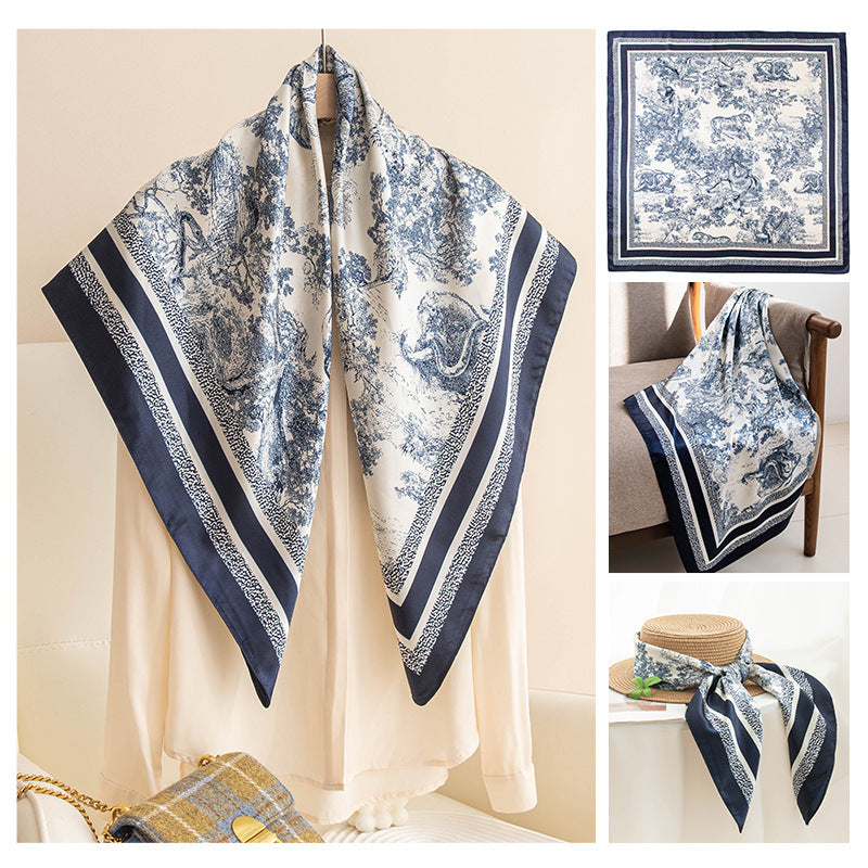 Women's Polyester Scarf Fashionable Printed Shawl