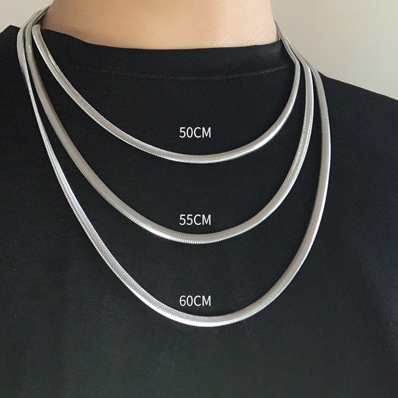 Titanium Steel Basic Style Necklace For Men And Women