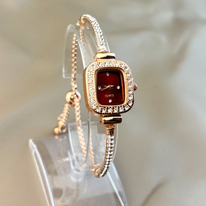 Fashion Diamond Bracelet Small Square Watch Niche Bracelet High Sense