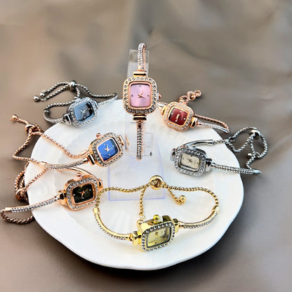 Fashion Diamond Bracelet Small Square Watch Niche Bracelet High Sense