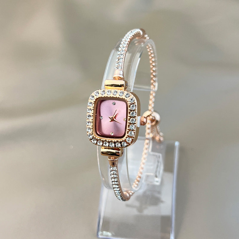 Fashion Diamond Bracelet Small Square Watch Niche Bracelet High Sense
