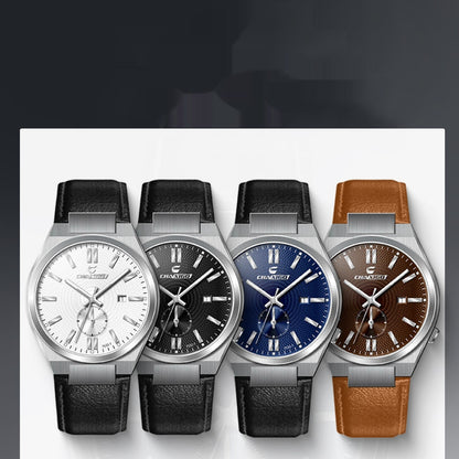 Stainless Steel Quartz Watch Waterproof Calendar Luminous Men